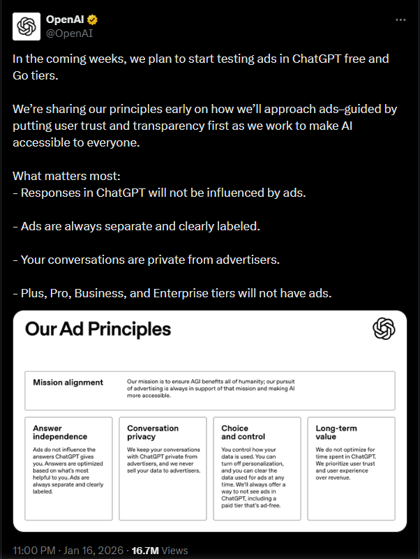 ChatGPT Ads explained – OpenAI advertising and privacy
